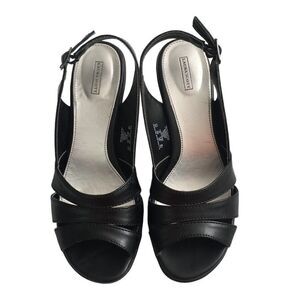 Laura Scott Woman black dress slingback strap shoe